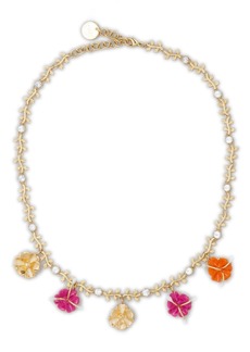 Marni flower-motif charm necklace