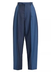 Marni Colorblocked Stripe Wool Wide-Leg Pants