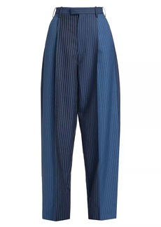 Marni Colorblocked Stripe Wool Wide-Leg Pants