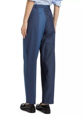 Marni Colorblocked Stripe Wool Wide-Leg Pants