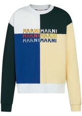 Marni logo-print colour-block sweatshirt