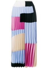 Marni colour block pleated skirt