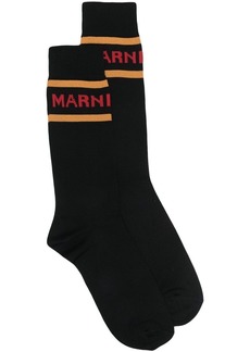 Marni contrast-trim logo socks