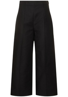 Marni Cotto Cady High Waist Wide Cropped Pants
