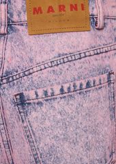 Marni Cotton Denim Mid Rise Wide Jeans