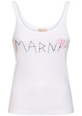 Marni Cotton Jersey Logo Top