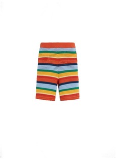 Marni crochet-knit striped shorts