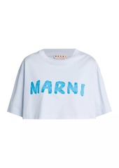 Marni Cropped Logo T-Shirt