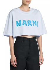 Marni Cropped Logo T-Shirt