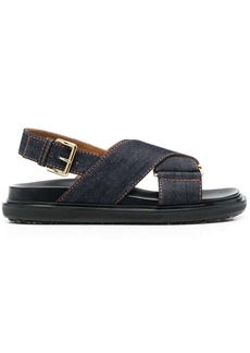 Marni criss-cross denim sandals