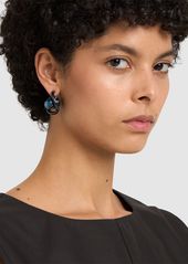 Marni Crystal Stone Hoop Earrings