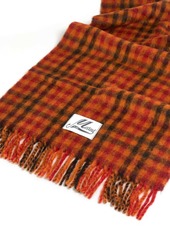Marni logo-appliqué checked scarf