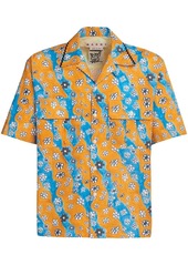 Marni daisy-print patch-pocket shirt