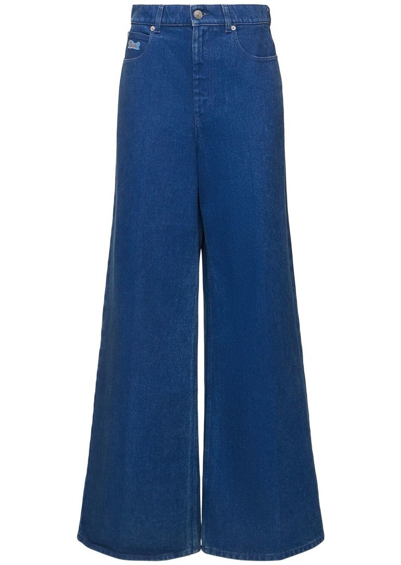 Marni Denim Wide Leg Mid Rise Jeans