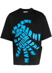 Marni distorted logo-print oversized T-shirt