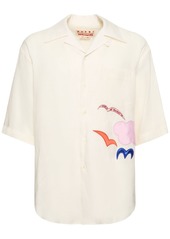 Marni Embroidered Linen Boxy Shirt