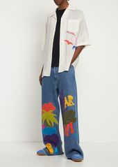 Marni Embroidered Linen Boxy Shirt