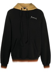 Marni embroidered-logo contrast hoodie