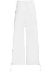 Marni embroidered-logo straight-leg trousers
