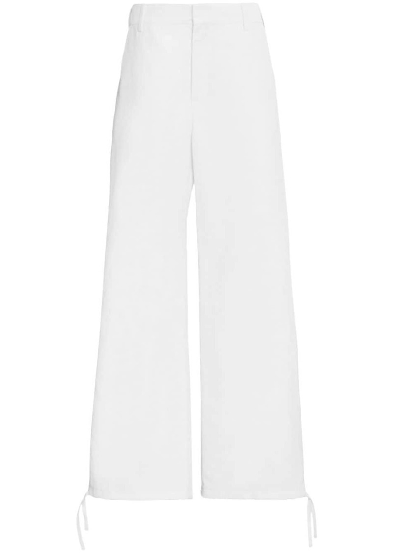 Marni embroidered-logo straight-leg trousers