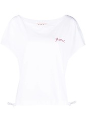Marni embroidered-logo cotton T-shirt