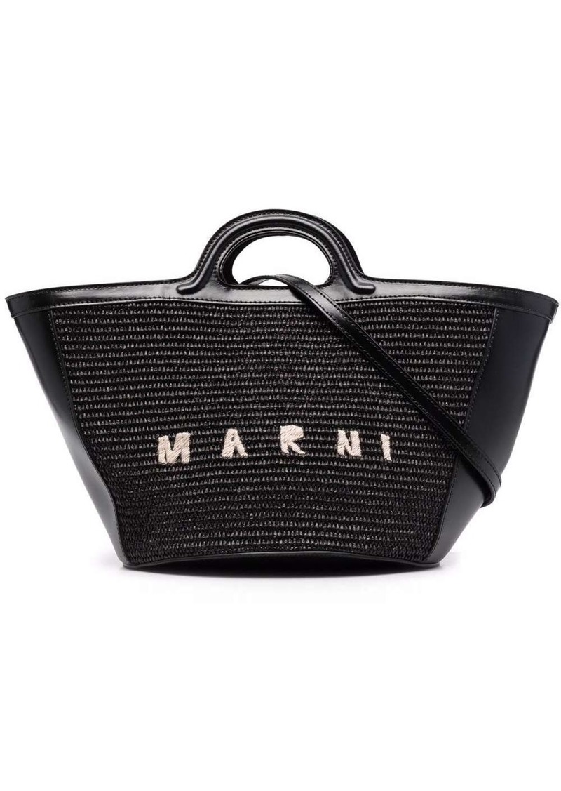 Marni Tropicalia logo-embroidered tote bag