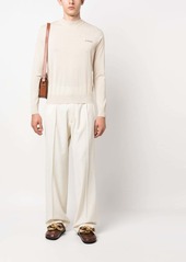 Marni embroidered-logo virgin-wool jumper