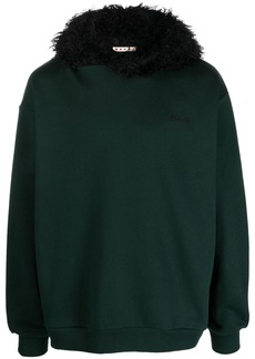 Marni faux-fur cotton sweatshirt