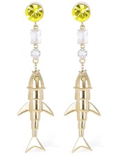 Marni Fish Crystal Drop Earrings