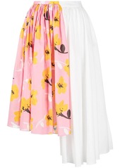 Marni floral-print asymmetric skirt