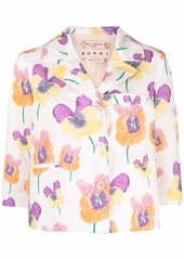 Marni floral-print buttoned jacket