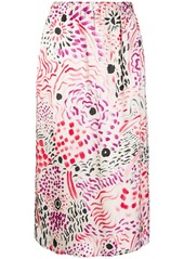 Marni floral print straight skirt