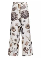 Marni Floral Silk Loose-Fit Pants