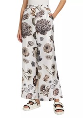 Marni Floral Silk Loose-Fit Pants