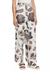 Marni Floral Silk Loose-Fit Pants