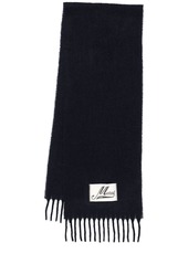 Marni Fringed Alpaca Blend Scarf W/logo