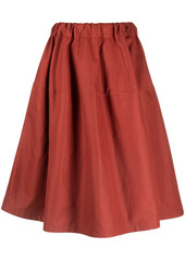 Marni flared cotton-blend midi skirt