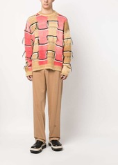 Marni intarsia-motif mohair-blend jumper