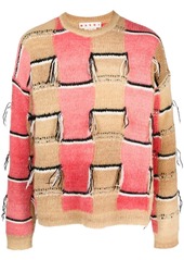 Marni intarsia-motif mohair-blend jumper