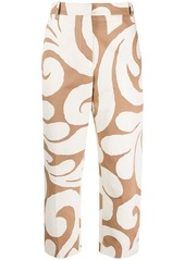Marni graphic swirl-print trousers