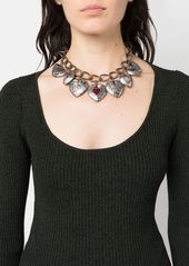 Marni heart-motif chain necklace