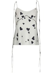 Marni Bunch of Hearts silk camisole top