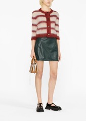 Marni high-waist mini leather skirt