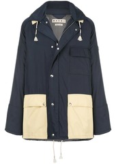 Marni hooded two-tone coat