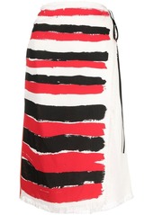 Marni horizontal-stripe A-line skirt