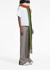 Marni houndstooth-pattern straight-leg trousers