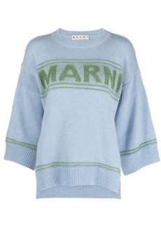Marni intarsia-logo virgin-wool sweater