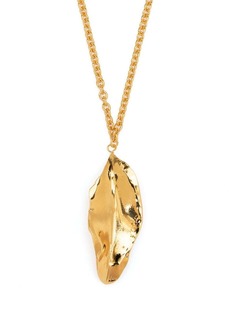 Marni leaf pendant chain necklace