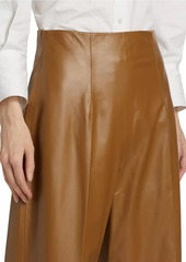 Marni Leather High-Wasted Flared Pants