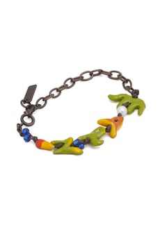 Marni logo-applique chain bracelet